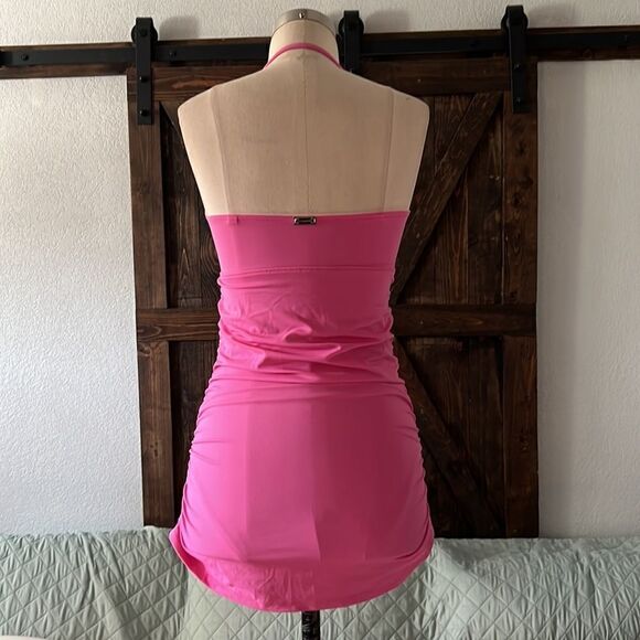 The Collection Pink halter cinched swimsuit dress Sz-8C - Picture 6 of 14